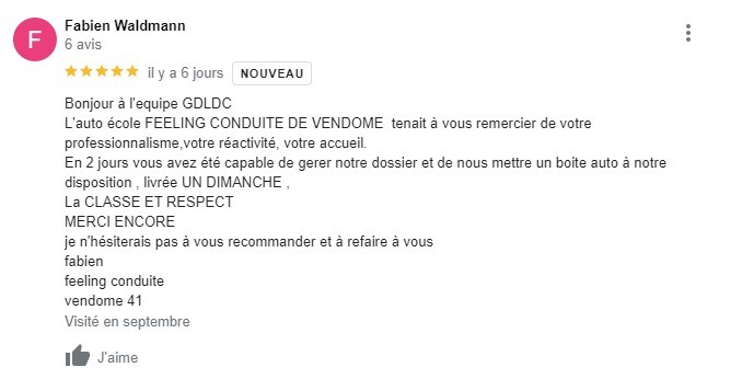 Avis GDLDC Feeling conduite