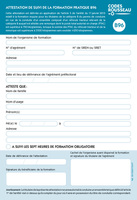 ATTESTATION DE SUIVI DE FORMATION B96