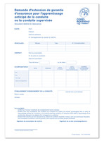 DEMANDE EXTENSION GARANTIE POUR AAC ET CONDUITE SUPERVISEE