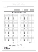 FEUILLES RÉPONSES